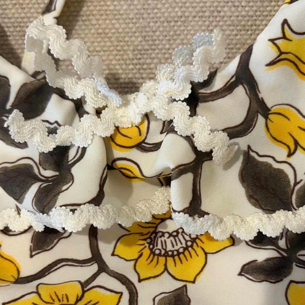 J. Crew Yellow Floral Girls' Rickrack Two-Piece Swimsuit/VARIOUS - Picture 5 of 12
